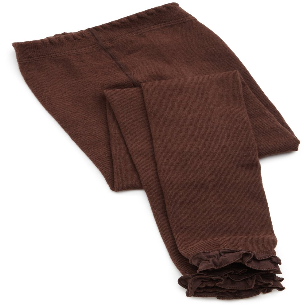 Country Kids Little Girls' Ruffle Pima Capri, Chocolate, 3-5