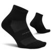 Feetures High Performance Max Cushion Quarter Sock for Women & Men - Moisture-Wicking Athletic Socks - Black, XL (1 Pair) view 1