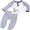 Absorba Baby-Boys Newborn 2-Piece Bear Buddies Footed Pant Set, White/Navy, 0/3 view 1