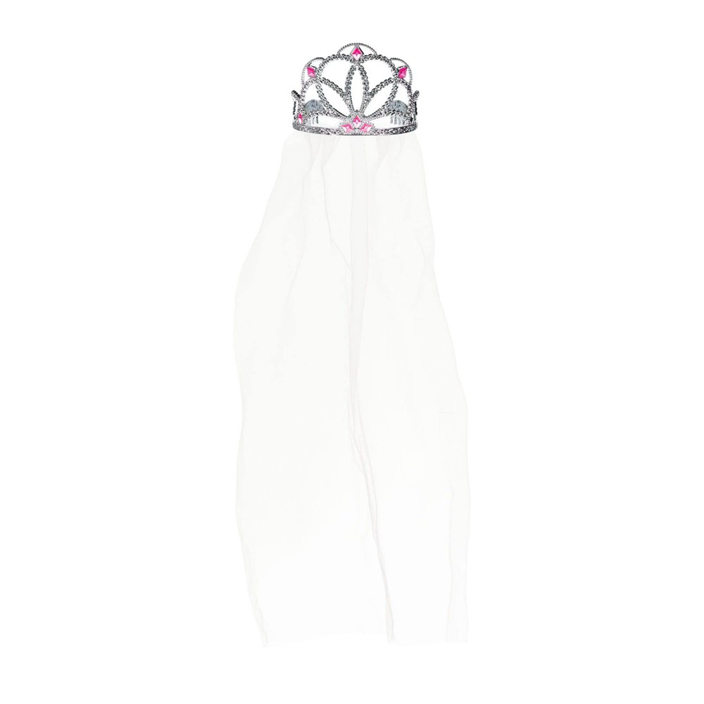 Amscan Bachelorette Veil Tiara, 5 1/2"H x 5 1/2"W x 3 1/2"D, Multicolor