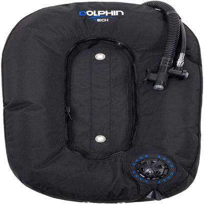 IST Streamlined Donut Style Single Tank Air Cell, 40lbf Buoyancy (Black)