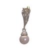 Tina Silver tone faux Pearl Clip On Earrings view 2
