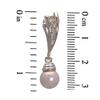 Tina Silver tone faux Pearl Clip On Earrings view 3