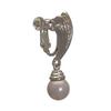 Tina Silver tone faux Pearl Clip On Earrings view 4