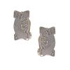 Tipi Silver tone Crystal Clip Earrings view 1