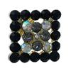 Marenda Gold tone Jet AB Crystal Clip On Earrings view 2