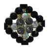 Marenda Gold tone Jet AB Crystal Clip On Earrings view 3
