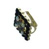 Marenda Gold tone Jet AB Crystal Clip On Earrings view 4