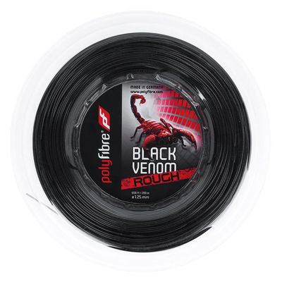 Polyfibre Unisex's Black Venom Rough String Reel, 1.25 mm/200 m