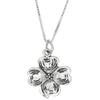 LGU Sterling Silver Dogwood Blossom Necklace (16 Inches) view 1