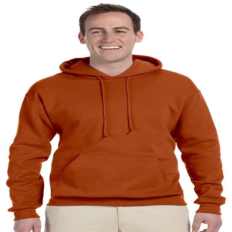 Jerzees Adult 8 oz. NuBlend Fleece Pullover Hood S TEXAS ORANGE