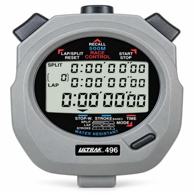 ULTRAK 496 500 Memory Stopwatch, Lap/Split Recall, Stroke Rate & Race Timer