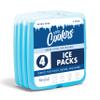 Cool Coolers By Fit & Fresh 4 Pack Slim Ice Packs, Quick Freeze Space Saving Reusable Ice Packs for Lunch Boxes or Coolers, Blue view 1