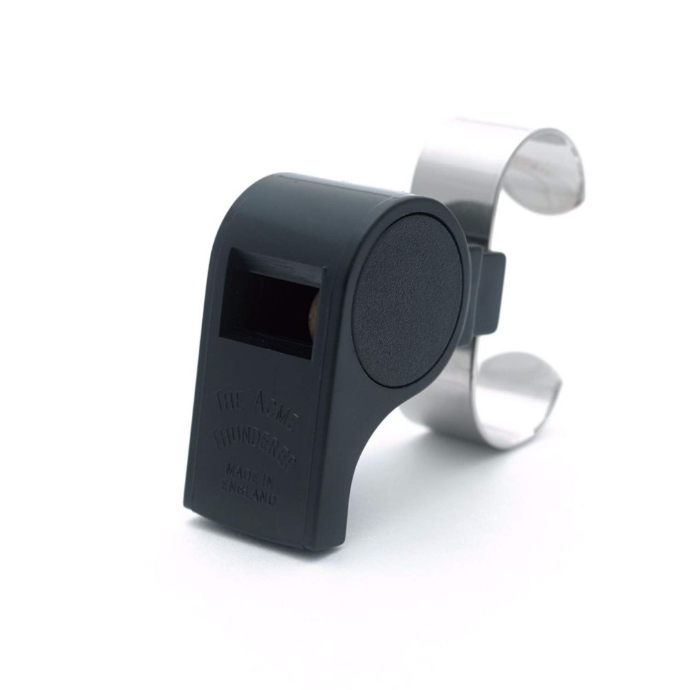 ACME Original Thunderer No. 577 with Finger Grip. BPA-Free Plastic with Fully Adjustable Metal Finger Grip. Shatterproof and bit resitant. Waterproof with Speed Pea. Easy to Blow. Deep Tone 115dBA