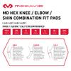 McDavid Moisture Wicking HEX Technology Knee Sleeves for Women/Men, Elbows & Shins Protection, Hex Pads view 2