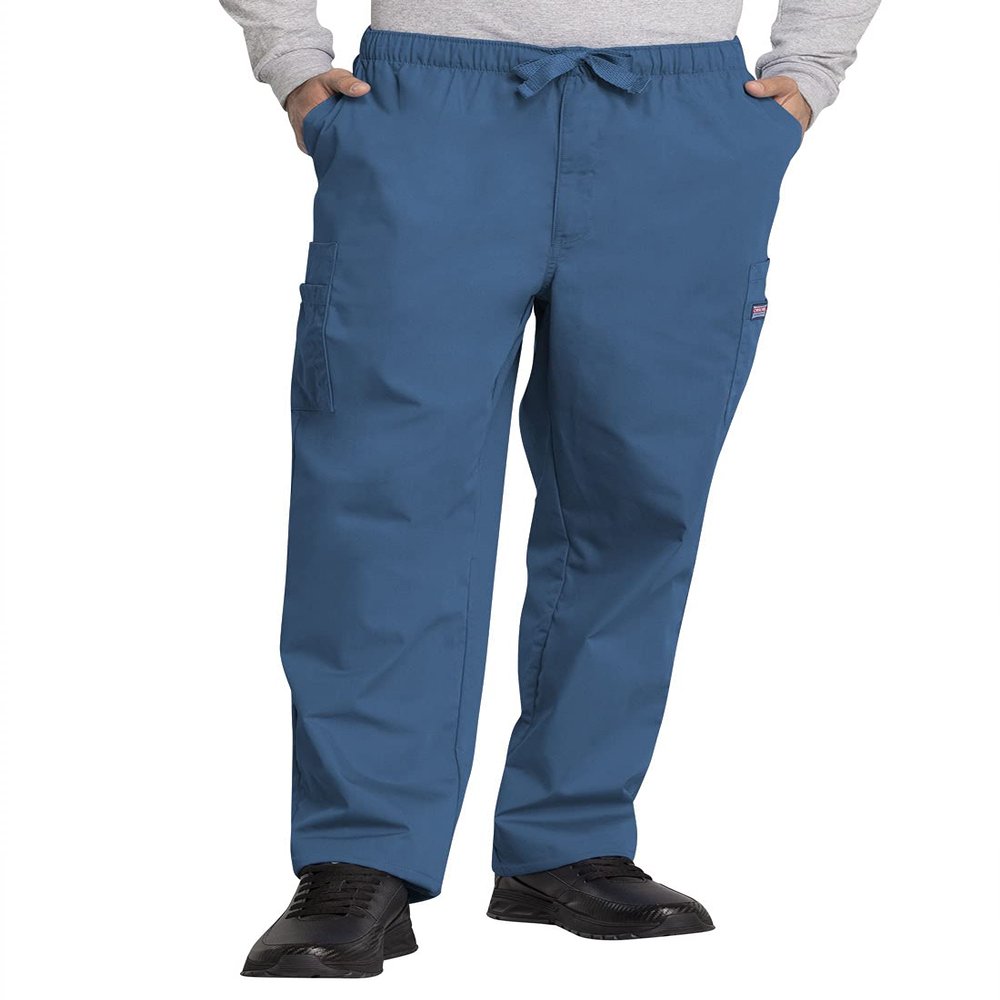 Cherokee Men's Originals Cargo Scrubs Pant, Caribbean Blue, Large