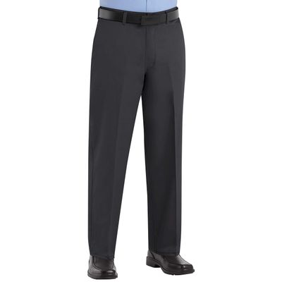 Red Kap Men's Plain Front Cotton Pant, Black, 30x34