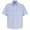 Red Kap Men's Deluxe Uniform Shirt, White/Blue Pin Stripe, Short Sleeve Small view 1