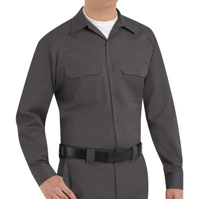 Red Kap Men's Utility Uniform Shirt, Charcoal, Small