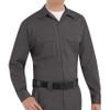 Red Kap Men's Utility Uniform Shirt, Charcoal, Small view 1