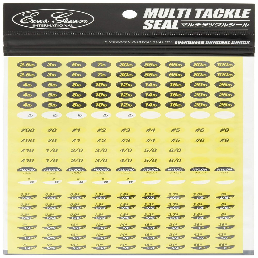 Evergreen Sticker, Multi Tackle Sticker, 7.2 x 5.0 Inches (182 x 128 mm)