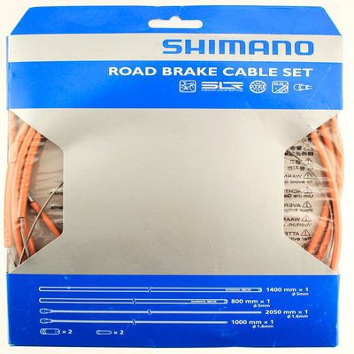 Shimano PTFE Road Brake Cable and Housing Set (Orange)
