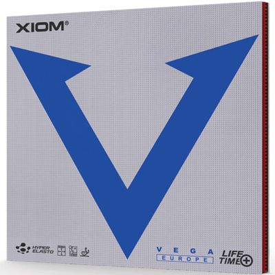 XIOM 10431 Table Tennis Rubber Soft Back Vega Europe Red 1.8