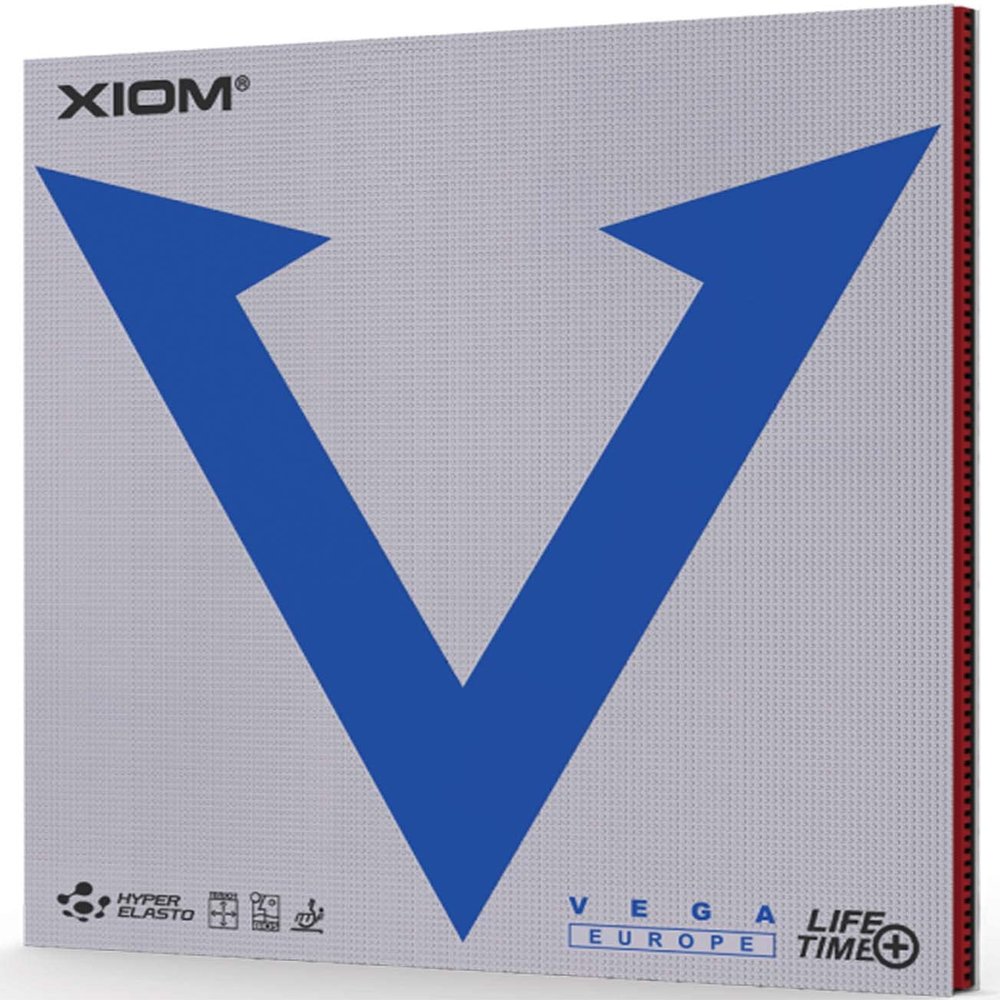 XIOM 10431 Table Tennis Rubber Soft Back Vega Europe Red 1.8