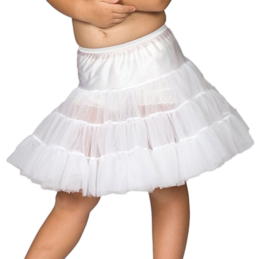 I.C. Collections Big Girls White Bouffant Half Slip Petticoat, 12