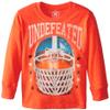 Wes and Willy Little Boys' Undefeated Football Long Sleeve Tee, Orange Crush Blend, 4T view 1