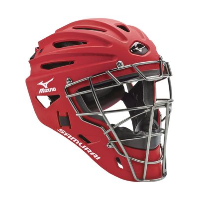 Mizuno Youth G4 Samurai Catcher's Helmet, Cardinal