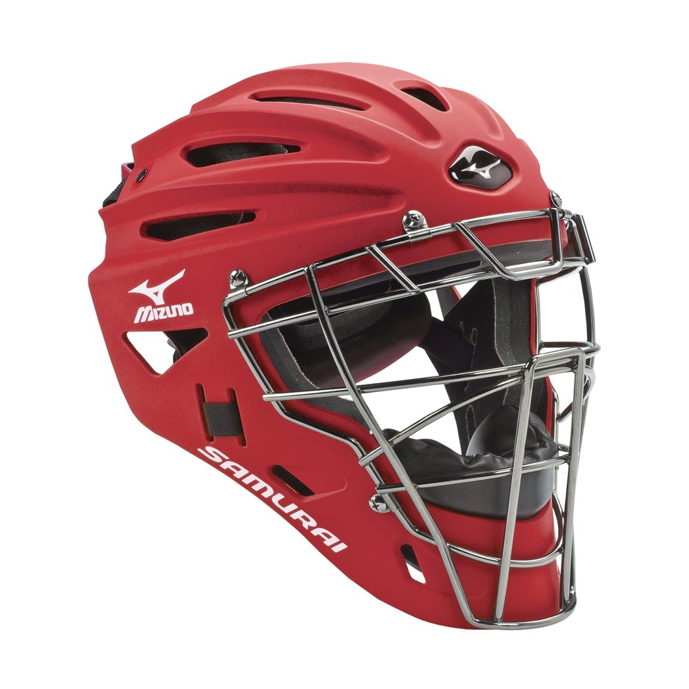 Mizuno Youth G4 Samurai Catcher's Helmet, Cardinal