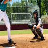 Mizuno Youth G4 Samurai Catcher's Helmet, Cardinal view 4