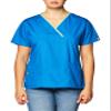 WonderWink Women's Scrubs Charlie 5 Pocket Y-Neck Wrap Top, Royal, Medium view 1