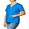WonderWink Women's Scrubs Charlie 5 Pocket Y-Neck Wrap Top, Royal, Medium view 2