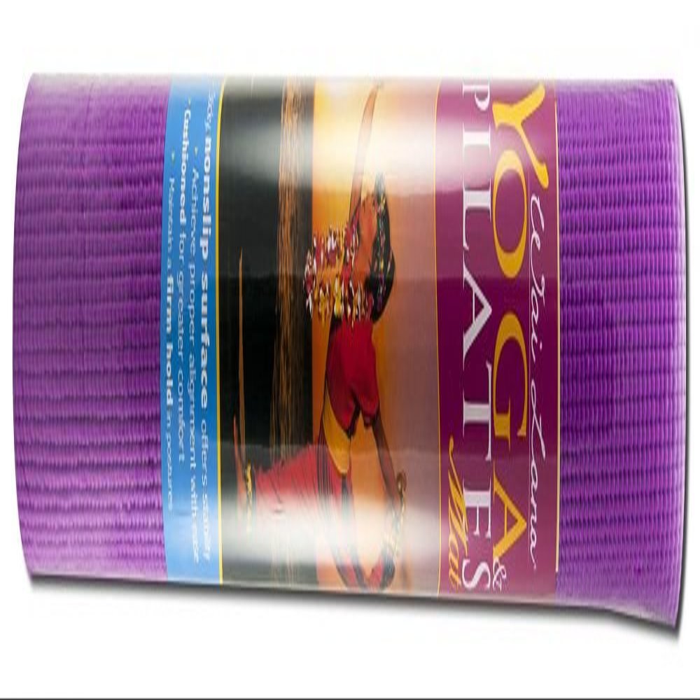 Wai Lana Yoga and Pilates Mat (Color: Purple)- 1/4 Inch Extra Thick Non-Slip Stylish, Latex-Free, Lightweight, Optimum Comfort