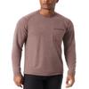 BASS OUTDOOR Men's Long Sleeve 4-Way-Stretch Quick Dry Utili-Tee Shirt with Reinforeced Elbow Patches Standard, Rum Raisin, XX-Large view 1