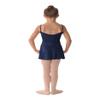 Mirella Girl's Georgette Mock Wrap Dance Skirt Navy Small view 2
