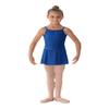 Mirella Girl's Georgette Mock Wrap Dance Skirt Royal Large view 1