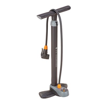 SKS 560 Air X-Press Pompe pied avec manomtre et tte duo pour tous types de valve Noir/gris