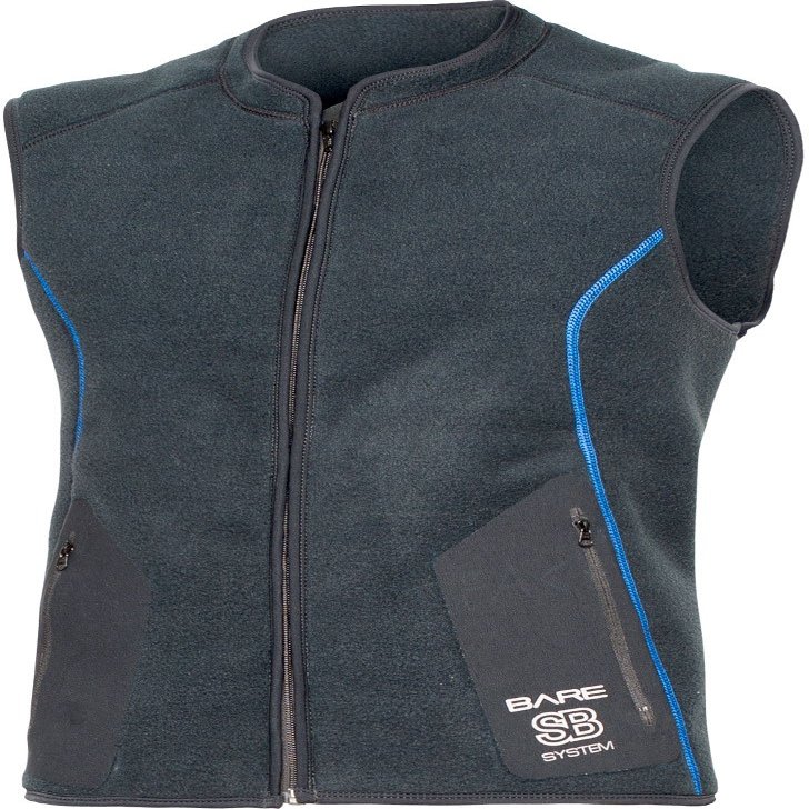 Bare SB SYSTEM Mid Layer Vest, Mens, Black - S