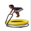 GONGE Trampoline - Therapeutic Sensory Jumper for Ages 1 - 4 years old. Institutional Quality, Designed for Developing Gross Motor Skills in Toddlers, Ideal for Learning Environments view 1