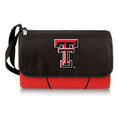PICNIC TIME NCAA Texas Tech Red Raiders Outdoor Picnic Blanket Tote, Red With Black Flap