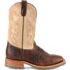 DOUBLE-H Men's 11" Graham Square Toe Western Boots - Bison Leather Foot with Oil- and Slip-Resistant I.C.E. Outsole, EH-Rated and Made in USA, Brown - 10 2E view 2