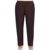 Alfred Dunner Women's Petite Polyester Pull-On Pants - Short Length, Brown, 12 Petite Short view 2