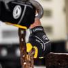 Caiman Multi Activity Gloves Genuine Pig Grain Leather Gold Gloves with G-GripTM palm (Medium, Black/Yellow) view 2
