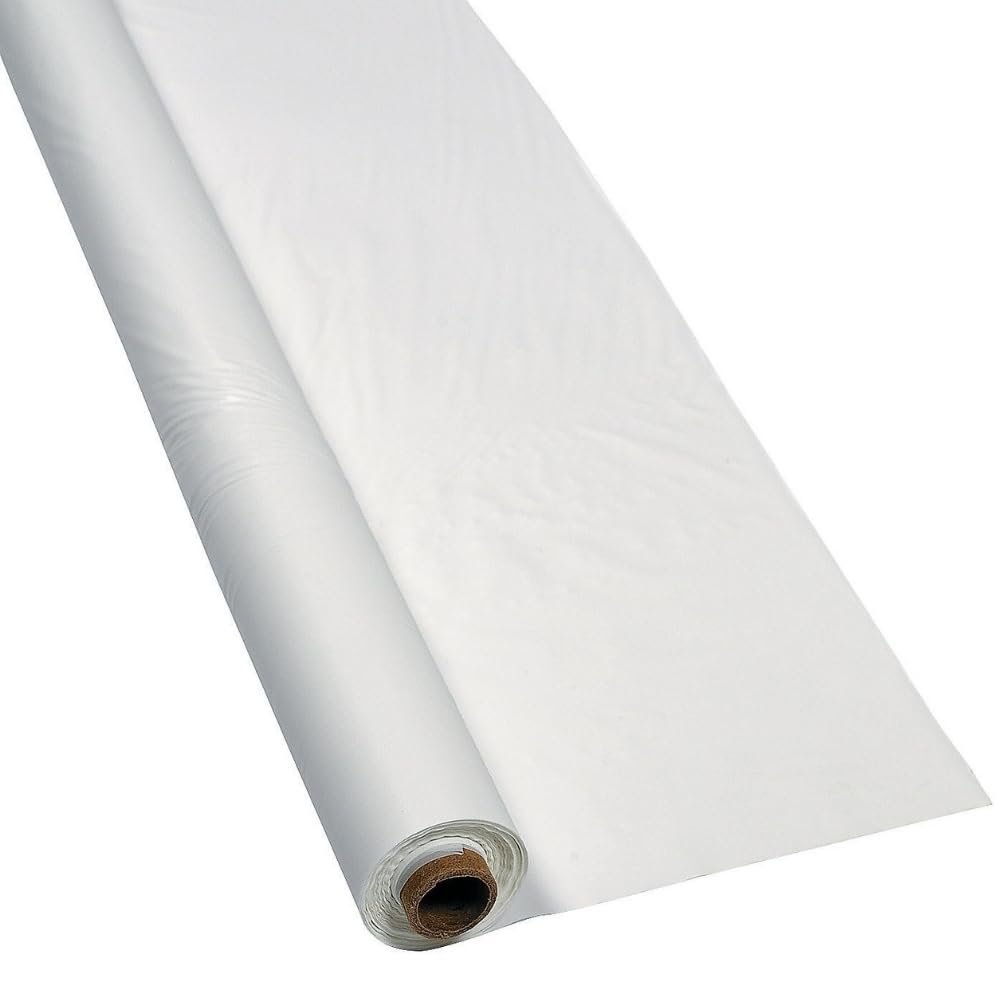 Fun Express White Tablecloth ROLL (40 X 100') - Party Supplies - 1 Piece