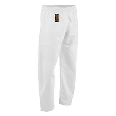 ProForce Gladiator 6oz Karate Pants w/Elastic Waist - White - Size 5