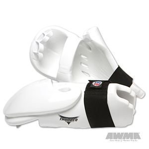Proforce Thunder Double Layered Punches Karate Sparring Gloves - White - Medium