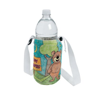 Fun Express Color Your Own Camp Water Bottle Holder - Crafts for Kids and Fun Home Activities - Vacation Bible School Supplies/Decor